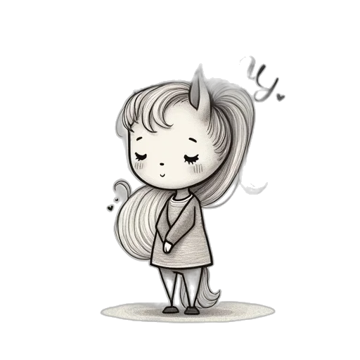 hair, staff, creature, cartoon transparent PNG cut-out