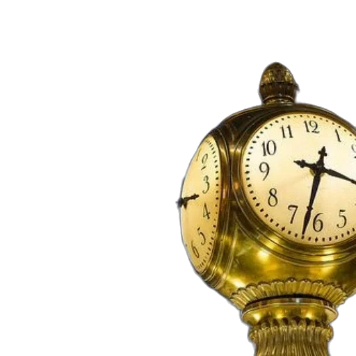 3d render, photorealistic, vintage, clock transparent PNG cut-out