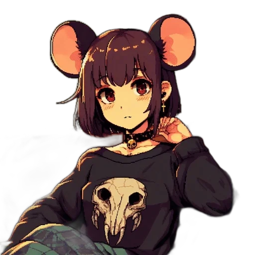 creature, animal, jacket, pixel art transparent PNG cut-out