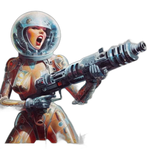 robot, weapon, staff, concept art transparent PNG cut-out