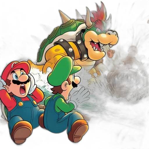 concept art, pixel art, watercolor, comic book art transparent PNG cut-out