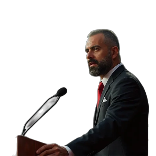 staff, photorealistic, hamas, spokesman transparent PNG cut-out