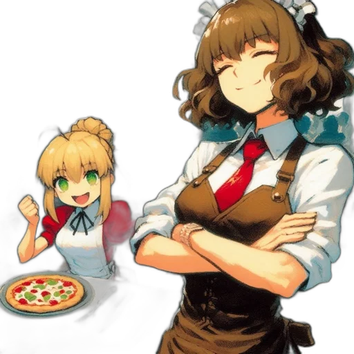 food, staff, dress, pixel art transparent PNG cut-out