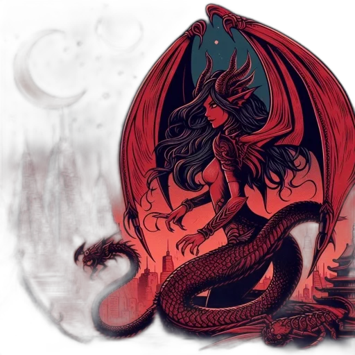 dragon, fantasy art, concept art, pixel art transparent PNG cut-out