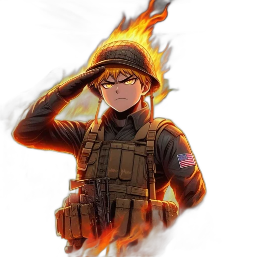 jacket, weapon, staff, hat transparent PNG cut-out