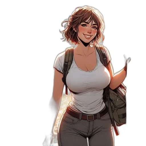 concept art, comic book art, cartoon, pixel art transparent PNG cut-out