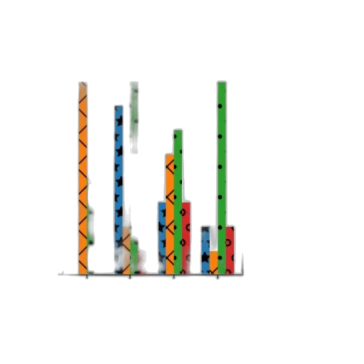 pixel art, 3d render, bar, chart transparent PNG cut-out