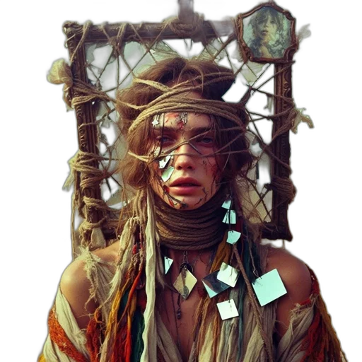 staff, face, mask, jewelry transparent PNG cut-out