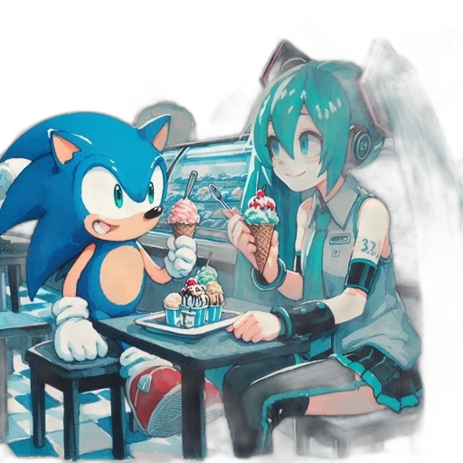 food, concept art, anime, watercolor transparent PNG cut-out