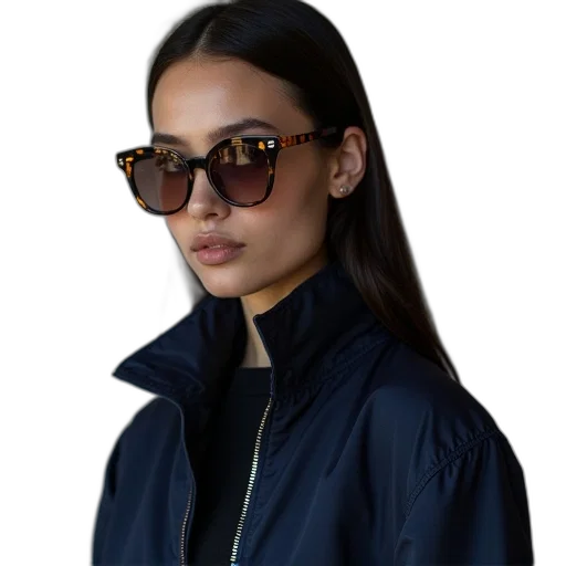 jacket, face, photorealistic, dark transparent PNG cut-out