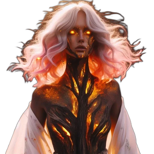 hair, creature, dress, face transparent PNG cut-out