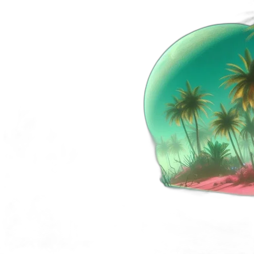 hat, umbrella, crown, vaporwave transparent PNG cut-out