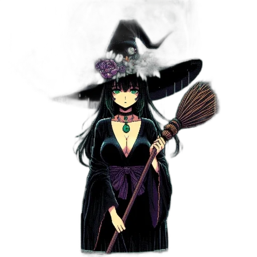 staff, hat, dress, mask transparent PNG cut-out