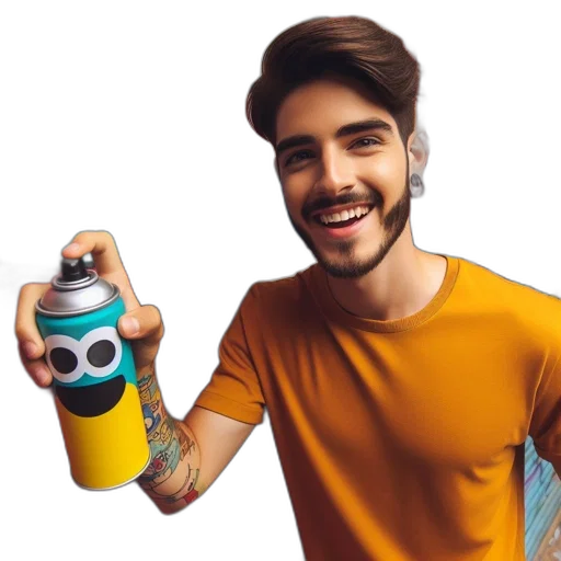bottle, robot, face, weapon transparent PNG cut-out