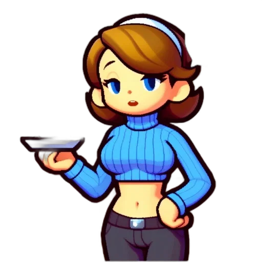 food, staff, pixel art, cartoon transparent PNG cut-out