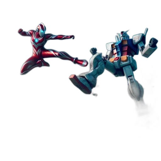 robot, concept art, 3d render, comic book art transparent PNG cut-out