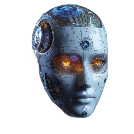 robot, mask, face, creature transparent PNG cut-out