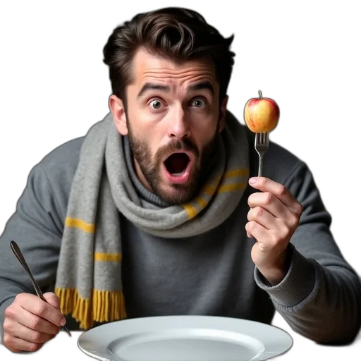 food, staff, jacket, face transparent PNG cut-out
