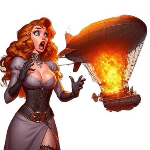 comic book art, concept art, fantasy art, cartoon transparent PNG cut-out