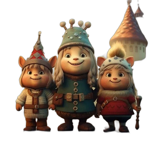 crown, staff, hat, 3d render transparent PNG cut-out
