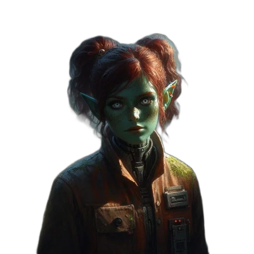 staff, face, jacket, creature transparent PNG cut-out