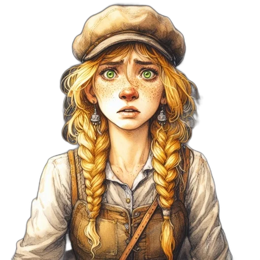 hat, face, staff, fantasy art transparent PNG cut-out