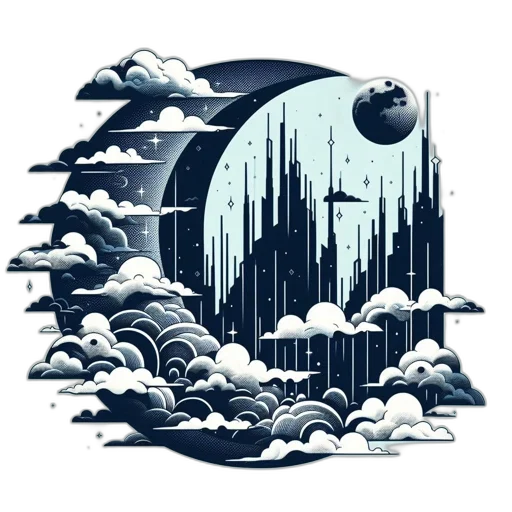 umbrella, fantasy art, concept art, pixel art transparent PNG cut-out