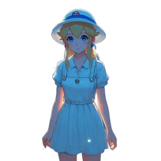 dress, hat, staff, face transparent PNG cut-out