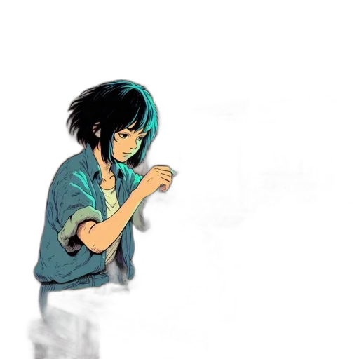 jacket, weapon, anime, concept art transparent PNG cut-out
