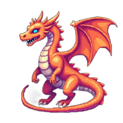 dragon, creature, animal, staff transparent PNG cut-out