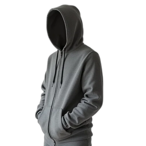 jacket, 3d render, concept art, hooded transparent PNG cut-out