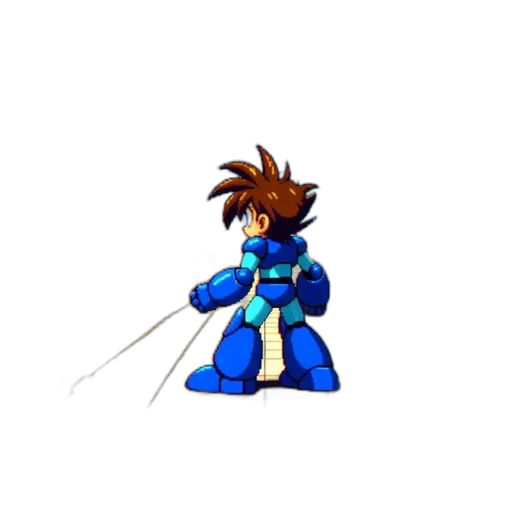 robot, staff, weapon, jacket transparent PNG cut-out
