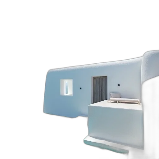 furniture, robot, 3d render, white transparent PNG cut-out