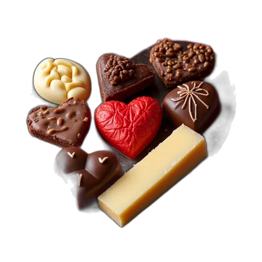 food, 3d render, earth tones, valentine transparent PNG cut-out