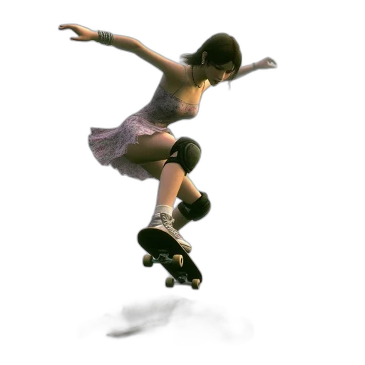 dress, shoes, 3d render, concept art transparent PNG cut-out