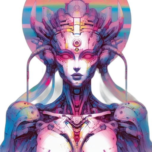 face, mask, cyberpunk, concept art transparent PNG cut-out
