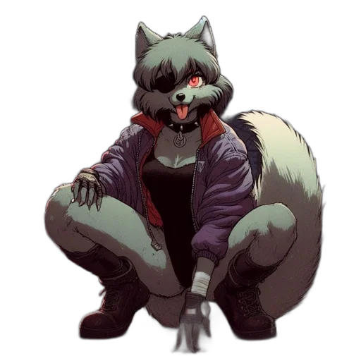 jacket, staff, animal, creature transparent PNG cut-out