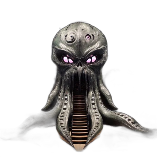creature, mask, robot, staff transparent PNG cut-out