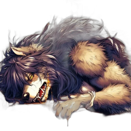 creature, animal, mask, watercolor transparent PNG cut-out