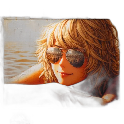 face, photorealistic, oil painting, watercolor transparent PNG cut-out