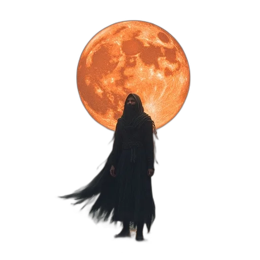 dress, creature, mask, staff transparent PNG cut-out
