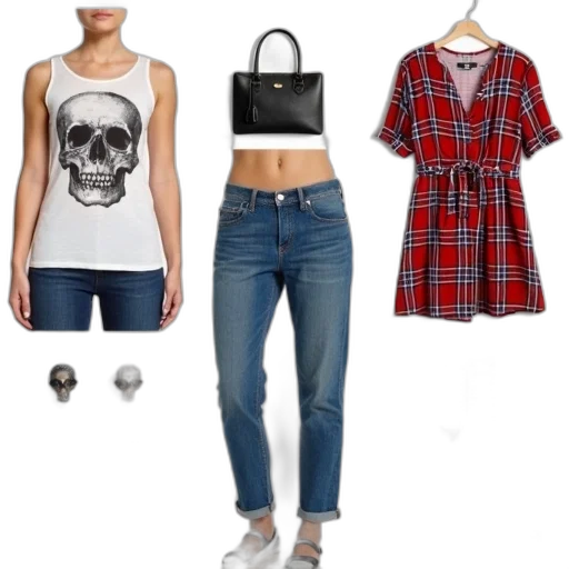 monochrome, dark, collage, various transparent PNG cut-out