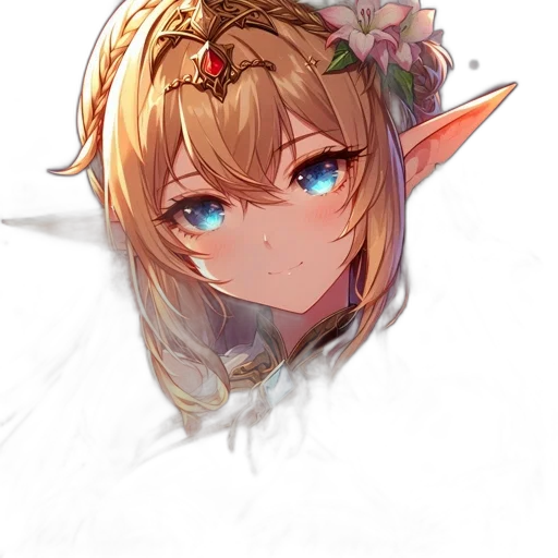 crown, face, flower, staff transparent PNG cut-out