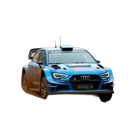 car, 3d render, concept art, blue transparent PNG cut-out