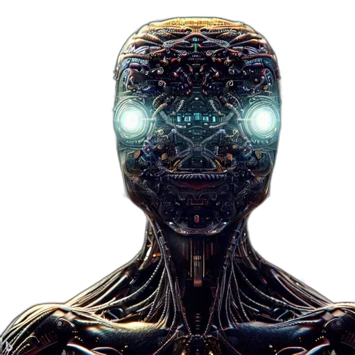 robot, face, creature, mask transparent PNG cut-out