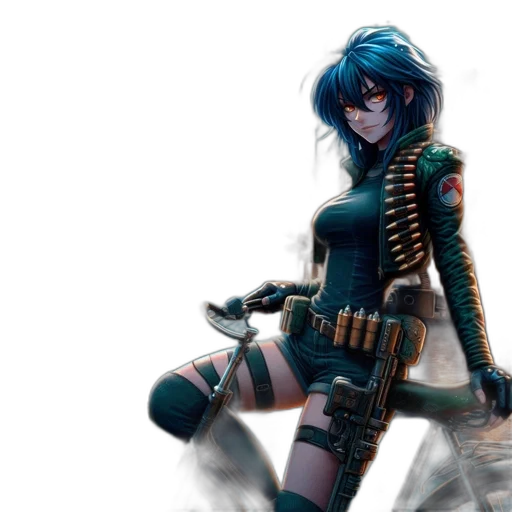 weapon, robot, concept art, cyberpunk transparent PNG cut-out