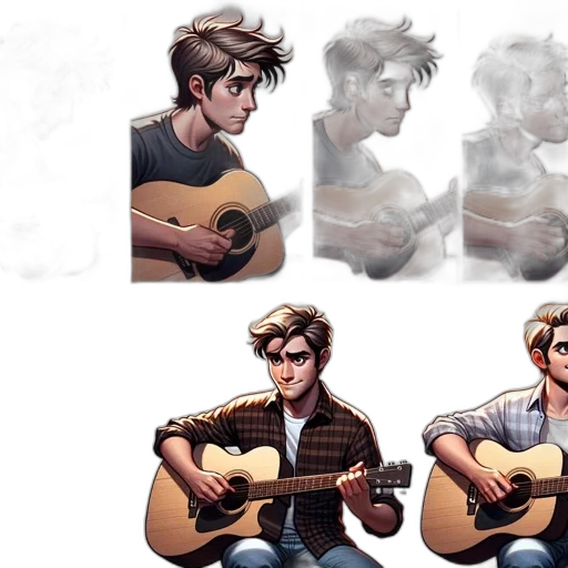 concept art, cartoon, comic book art, 3d render transparent PNG cut-out