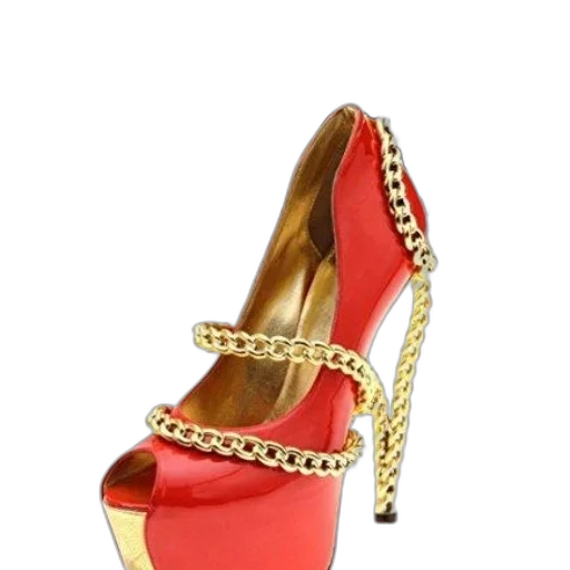 shoes, jewelry, 3d render, red transparent PNG cut-out