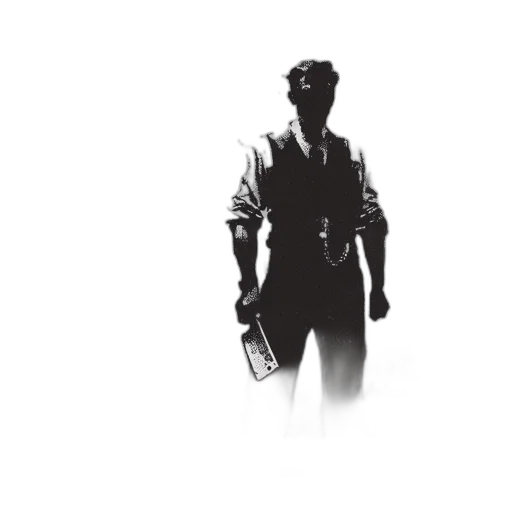 jacket, staff, robot, weapon transparent PNG cut-out