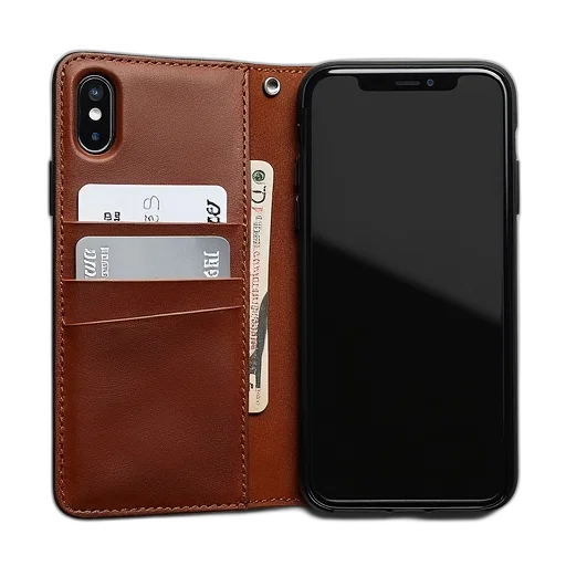 apple, iphone, leather, wallet transparent PNG cut-out